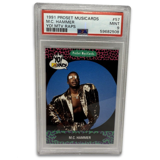 1991 Pro Set Yo! MTV Raps MC Hammer #57 Musicards PSA 9 Mint