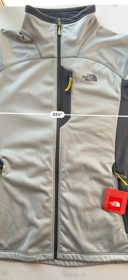 The North Face 100 Weight Cinder Full Zip Fleece Jacket Mens L Light Grey NWT