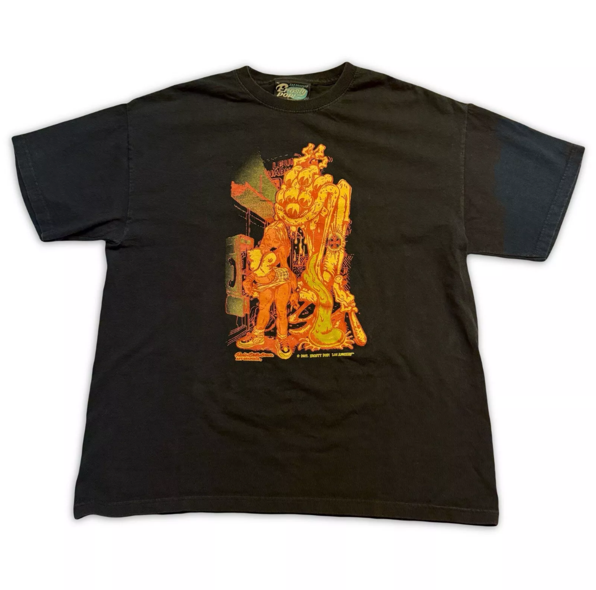 RARE Erosty Pop Japanese Hot Rod T-Shirt L Rockin' Jellybean Erostika Black Fink