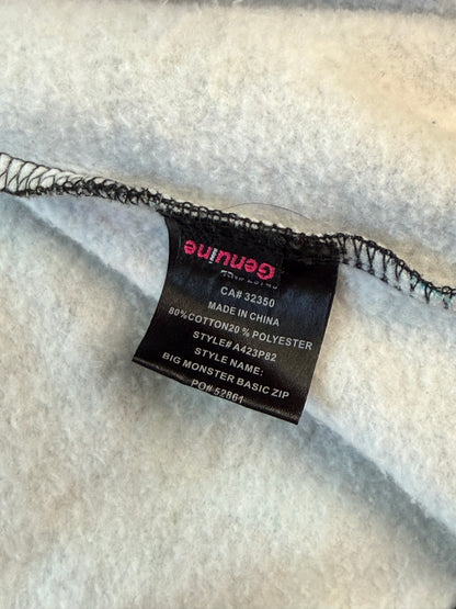 Volcom Big Monster Basic Zip Hoodie All Over Print Sherpa Lined XXL Skate Y2K