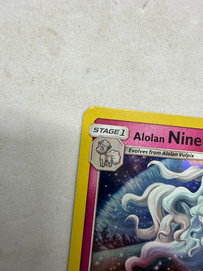 Pokemon Alolan Ninetales 111/181 Sun and Moon Team Up Holo Rare Card