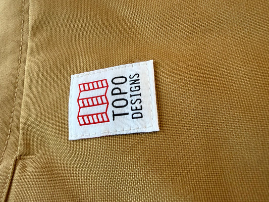 Topo Designs Work Jacket Canvas Khaki Tan Mens Large Made Vietnam