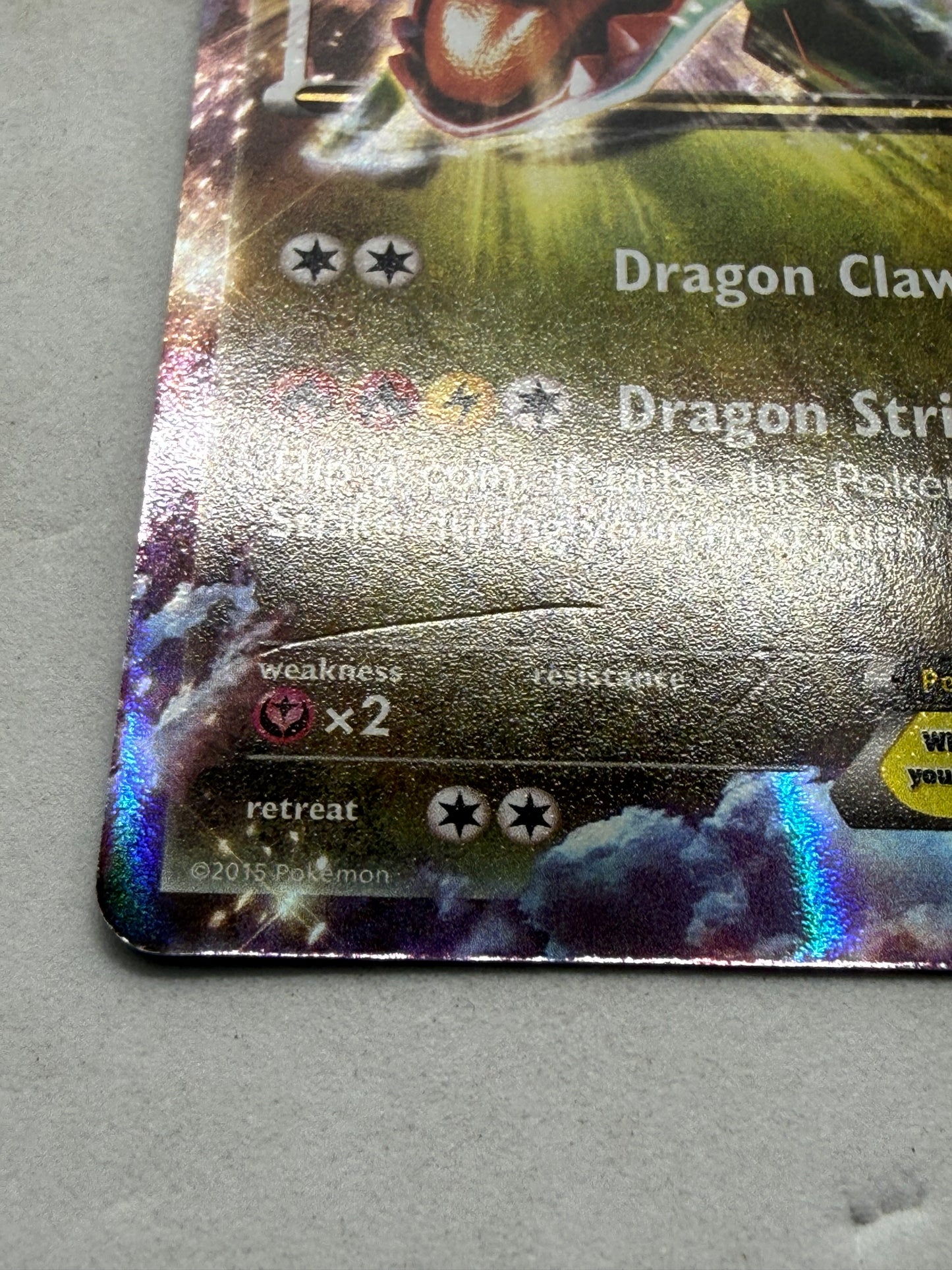 Pokemon Rayquaza EX XY73 Black Star Promo Rainbow Foil Card