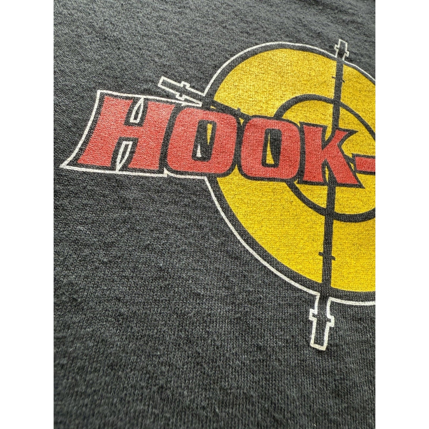 Vintage Hook-Ups Target Logo Black T-Shirt Size S 100% Cotton Skate Streetwear