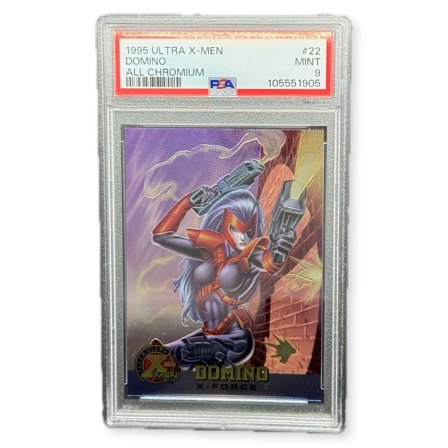 1995 Fleer Ultra X-Men All Chromium Domino #22 X-Force PSA 9 Mint Adam Kubert