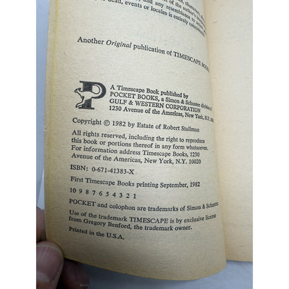 The Beast - Robert Stallman - 1982 Pocket Book Paperback Timescape TRILOGY USA