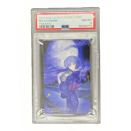 1998 NEON GENESIS EVANGELION LASER DISK BOX PHONE CARDS YUKATA REI AYANAMI PSA 8