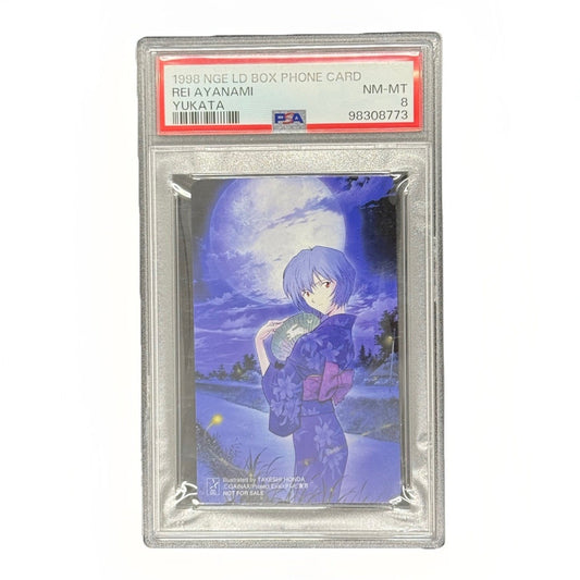 1998 NEON GENESIS EVANGELION LASER DISK BOX PHONE CARDS YUKATA REI AYANAMI PSA 8