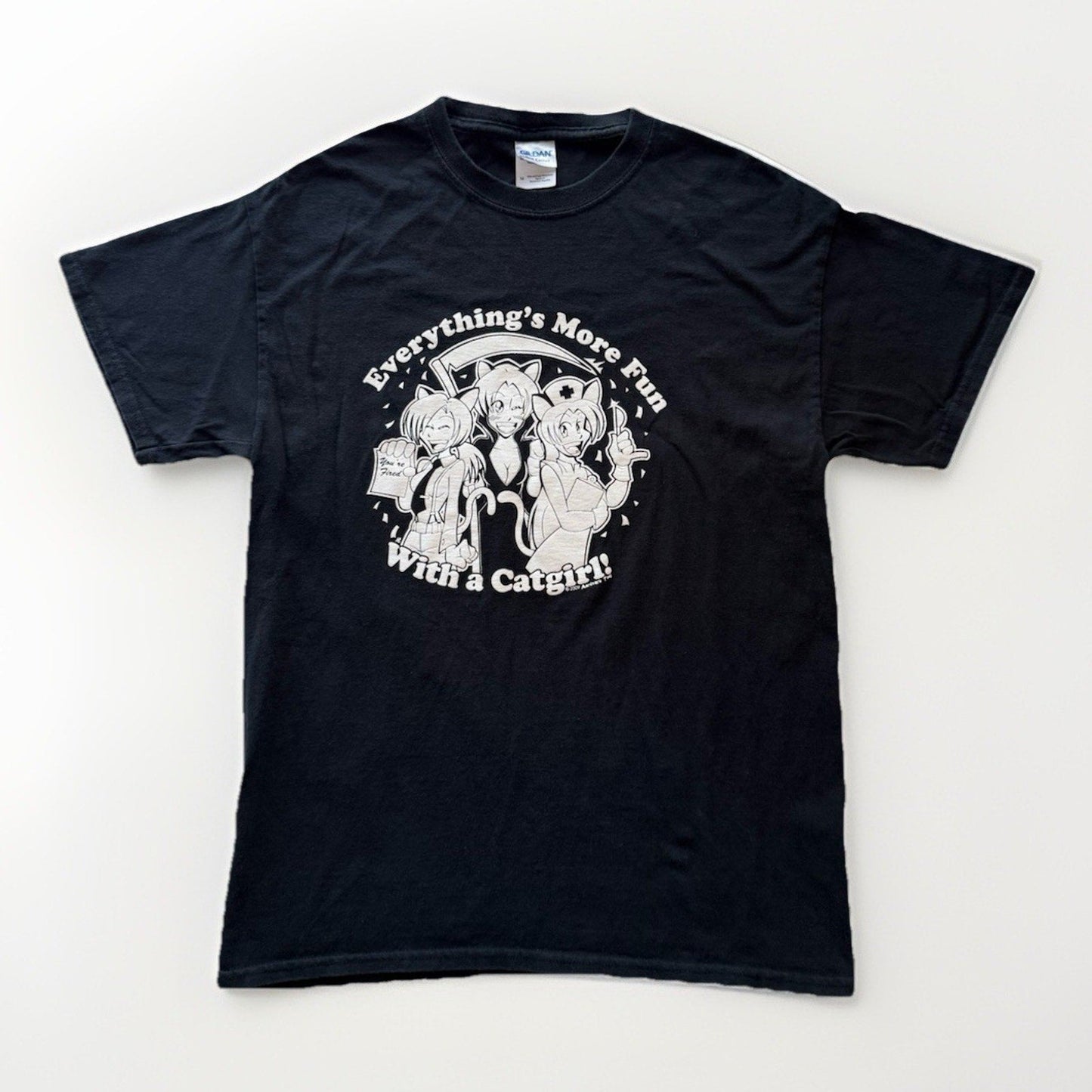 Aardvark Tees 2009 Everything’s More Fun With a Catgirl T-Shirt Size Medium - thriftgoblin