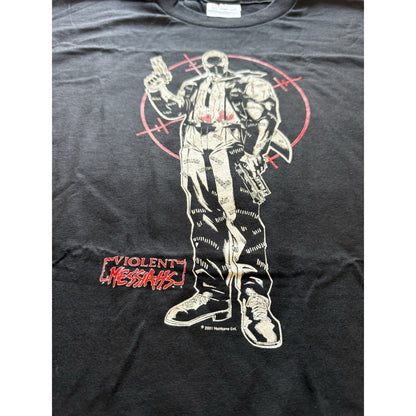 2001 Violent Messiahs Comic Shirt XL Hanes Tag Gun Art Black Tee Deadstock USA