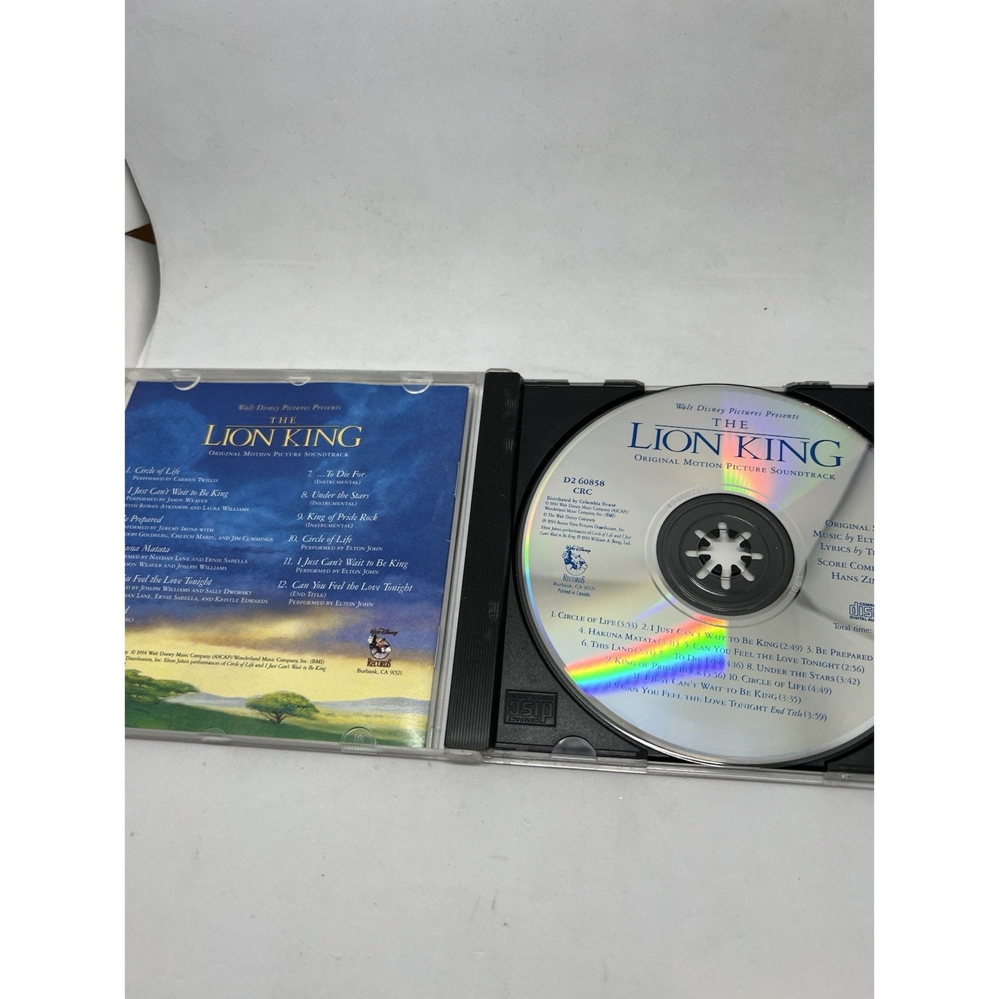 The Lion King - Original Soundtrack CD 1994 Disney Elton John Tim rice Animation
