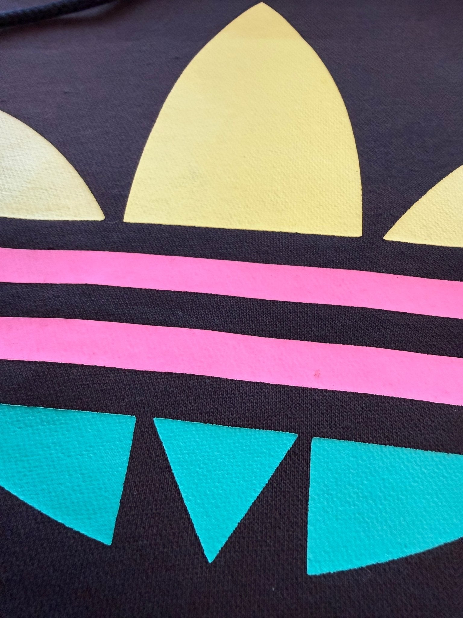 Adidas Originals Trefoil Hoodie Brown Multicolor Rare Colorway Vintage Size L - thriftgoblinTops