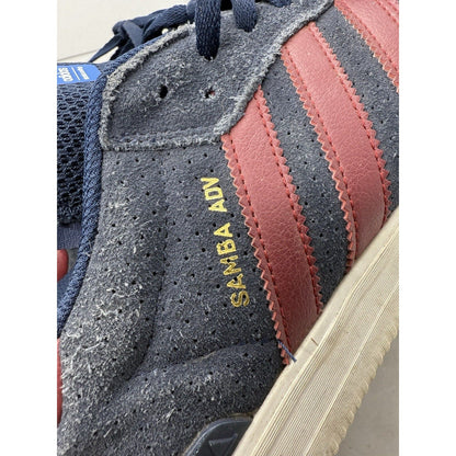 Adidas Samba ADV Navy Red Suede Skateboarding Shoes Mens 11.5 CQ1134 Skate Sneak - thriftgoblin