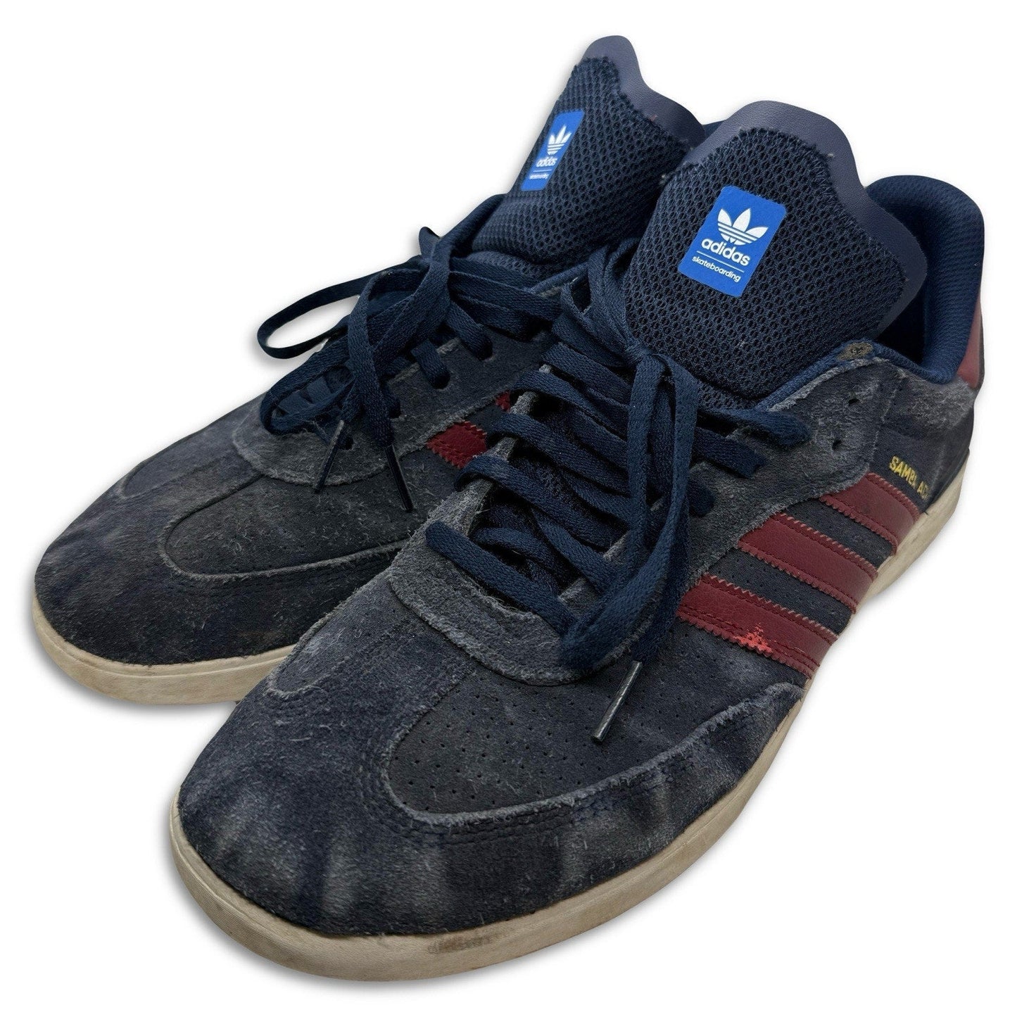 Adidas Samba ADV Navy Red Suede Skateboarding Shoes Mens 11.5 CQ1134 Skate Sneak - thriftgoblin