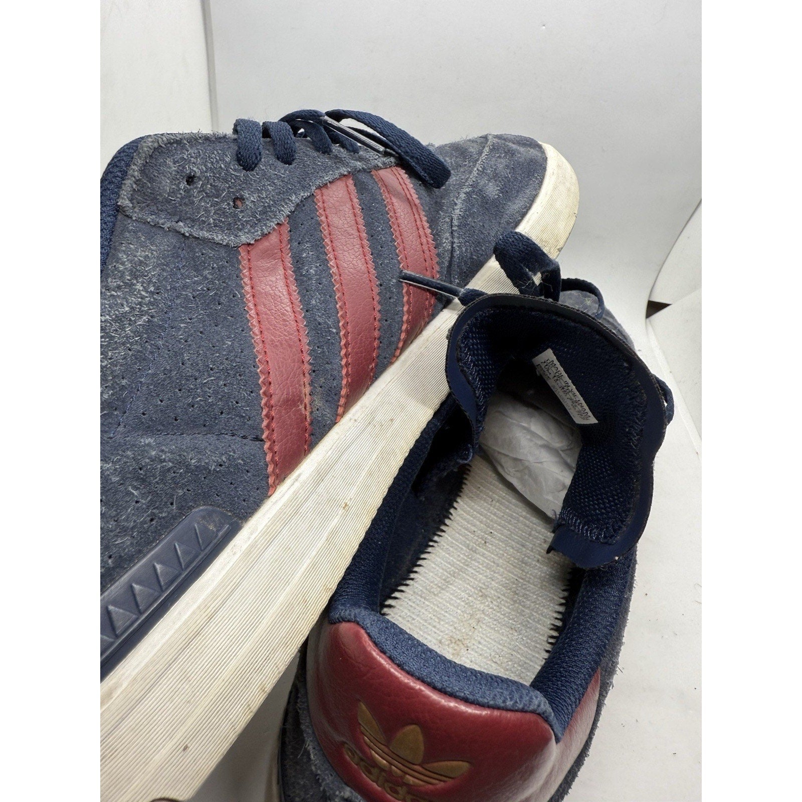 Adidas Samba ADV Navy Red Suede Skateboarding Shoes Mens 11.5 CQ1134 Skate Sneak - thriftgoblin