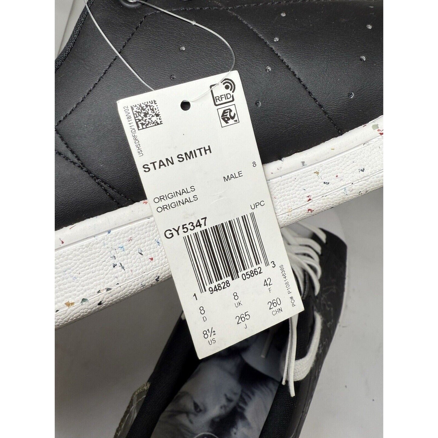adidas Stan Smith x Yoshitoshi Kanemaki GY5347 Black Embossed Men's 8.5 Japanese - thriftgoblin