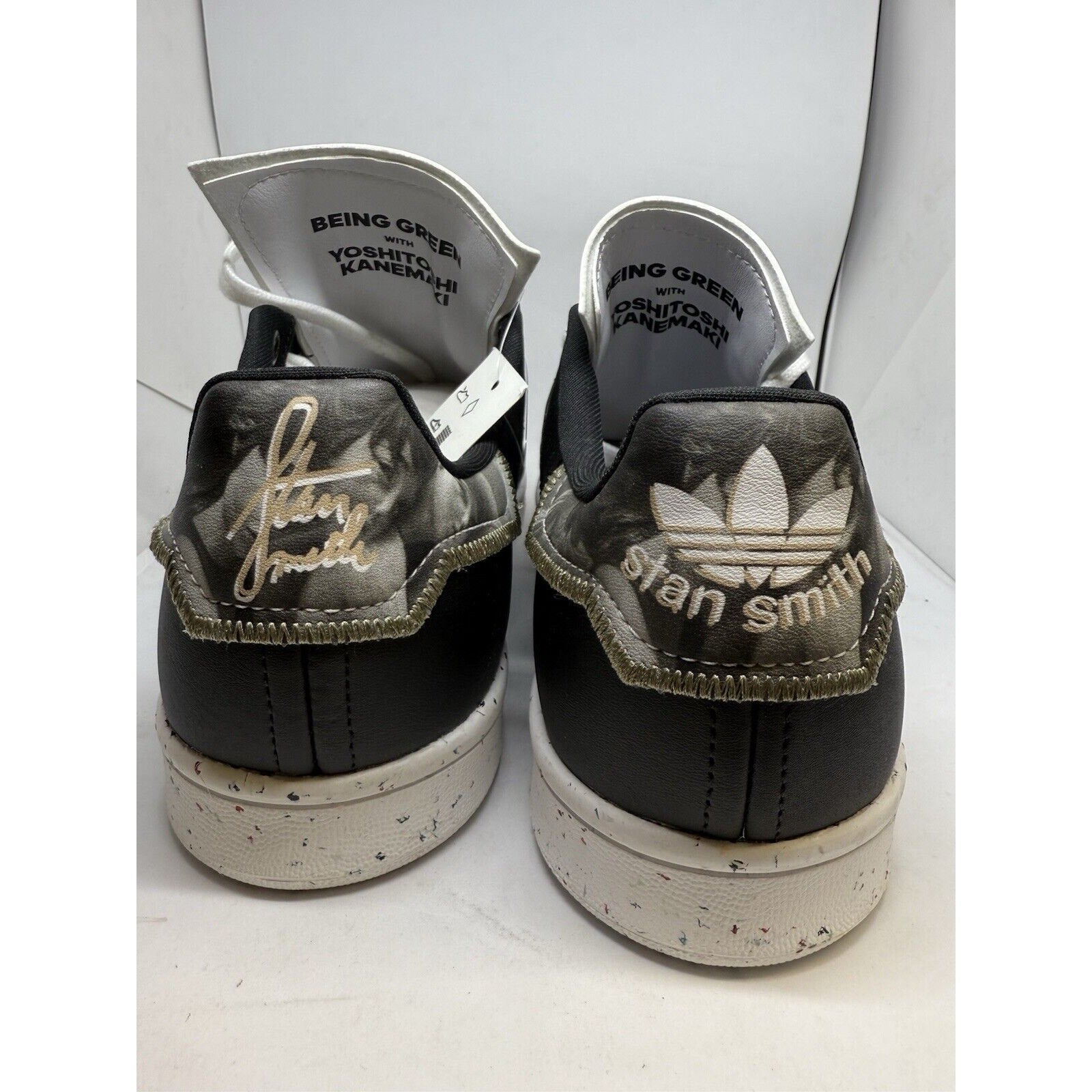 adidas Stan Smith x Yoshitoshi Kanemaki GY5347 Black Embossed Men's 8.5 Japanese - thriftgoblin