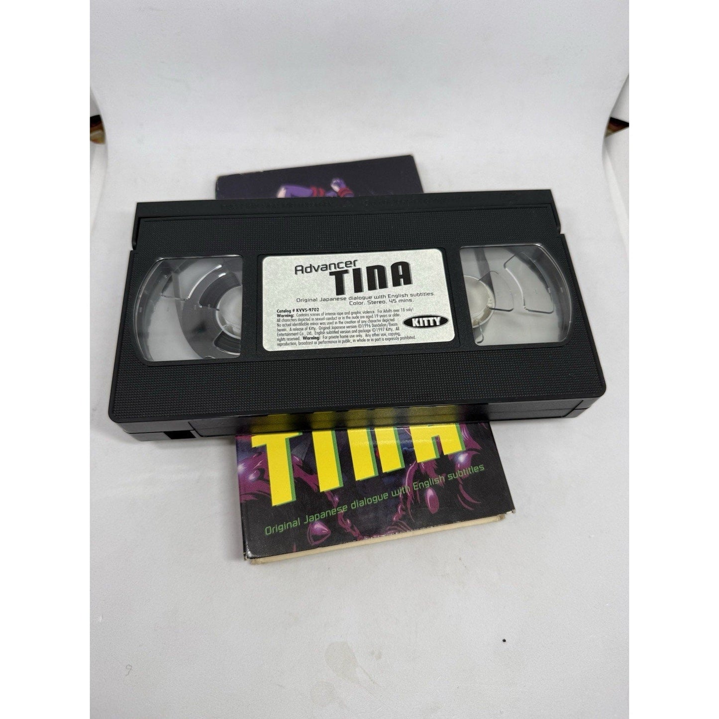 Advancer Tina VHS Kitty Media 1997 Retro Sci-Fi Anime Japanese English Sub Japan - thriftgoblin