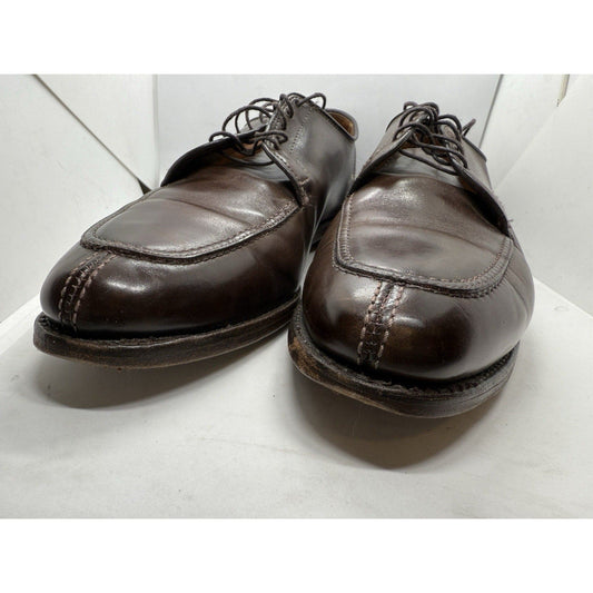 Allen Edmonds LaSalle Brown Leather Apron Toe Derby Dress Shoes Men’s 12 D USA - thriftgoblin