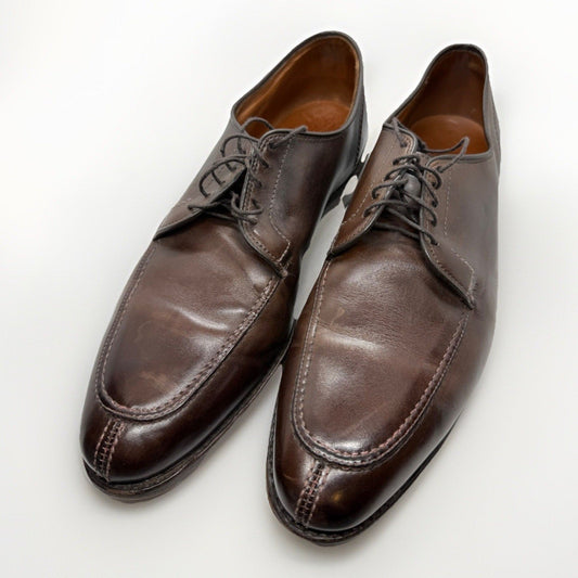 Allen Edmonds LaSalle Brown Leather Apron Toe Derby Dress Shoes Men’s 12 D USA - thriftgoblin