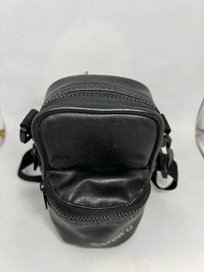Ambico Camera Case Zip Up With Strap Black 35mm Cameras Leather Mini Backpack - thriftgoblin