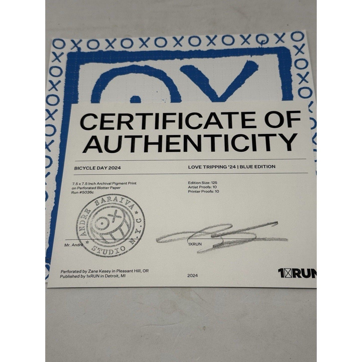 Andre Saraiva Mr. A Love Tripping 24 Blue Blotter Print 105/125 1xRUN Graffiti - thriftgoblin