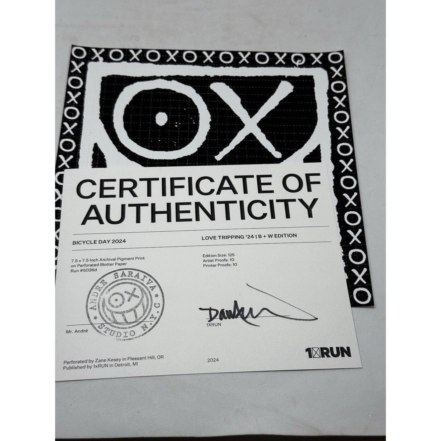 Andre Saraiva Mr. A Love Tripping 24 B+W Ed Blotter Print 104/125 1xRUN Graffiti - thriftgoblin