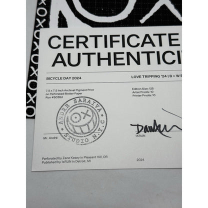 Andre Saraiva Mr. A Love Tripping 24 B+W Ed Blotter Print 104/125 1xRUN Graffiti - thriftgoblin