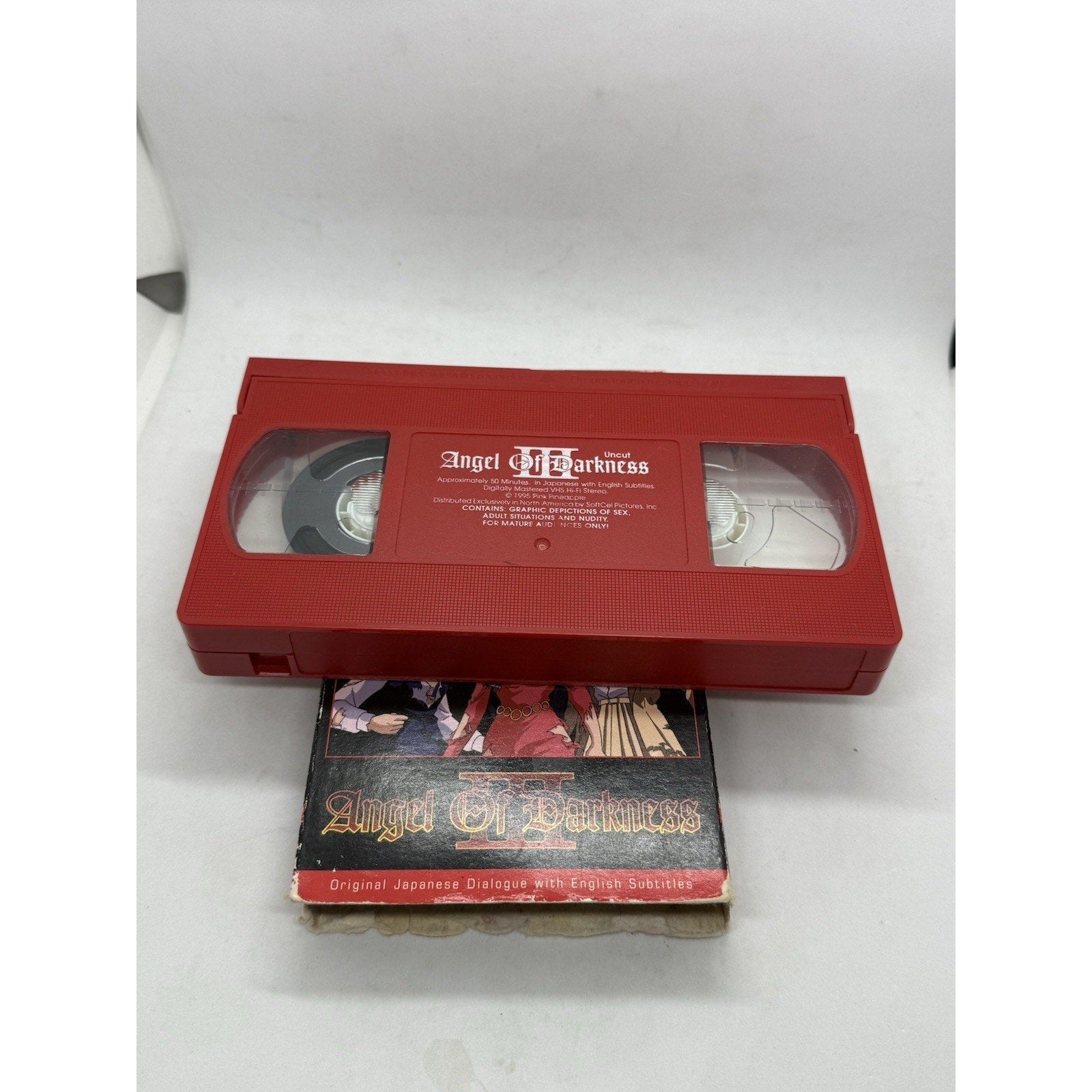 Angel of Darkness III VHS Red Tape Variant SoftCel 1995 Vintage Anime Tested - thriftgoblin