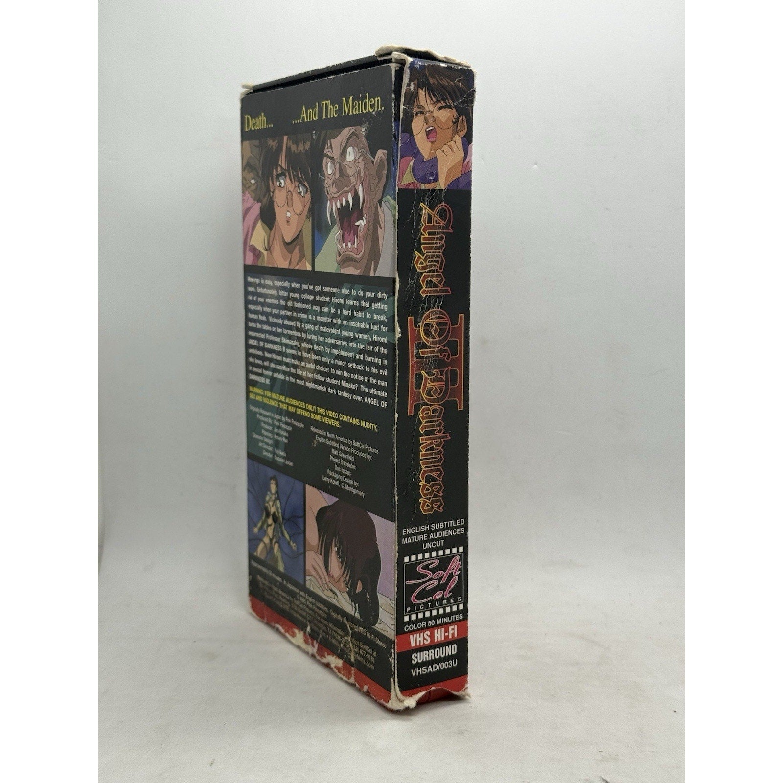 Angel of Darkness III VHS Red Tape Variant SoftCel 1995 Vintage Anime Tested - thriftgoblin