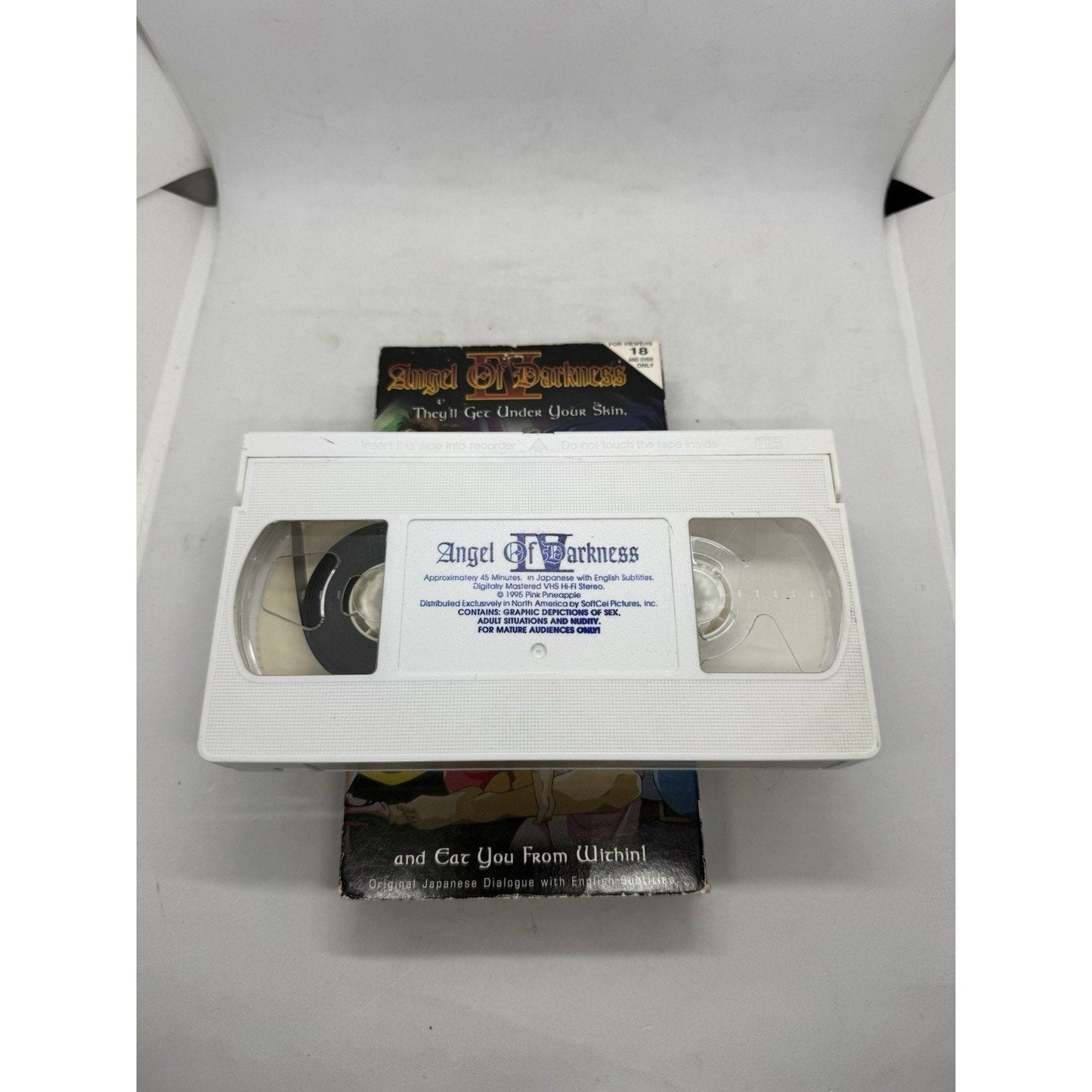 Angel of Darkness IV VHS SoftCel 1998 White Tape Rare Anime English Sub Collect - thriftgoblin