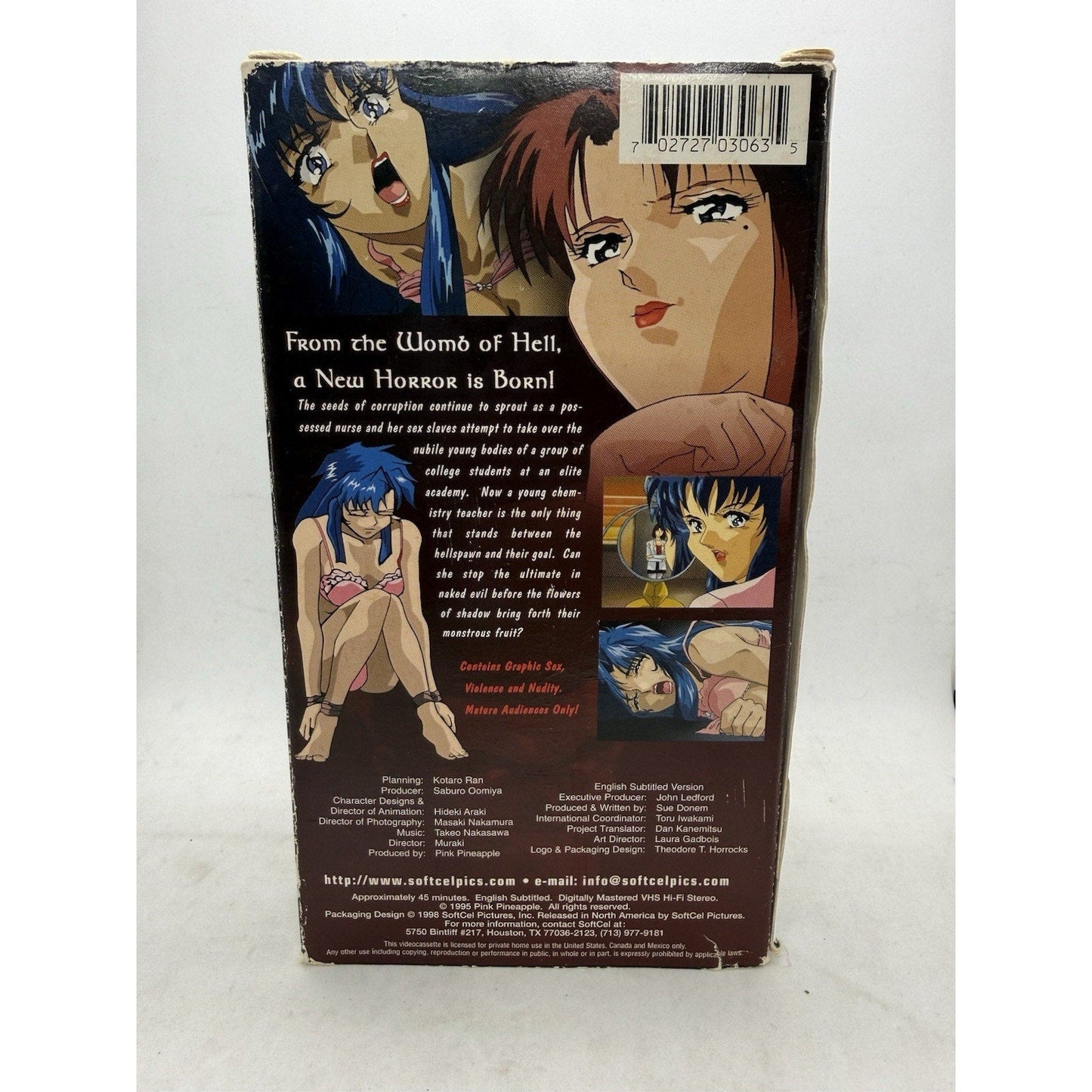 Angel of Darkness IV VHS SoftCel 1998 White Tape Rare Anime English Sub Collect - thriftgoblin