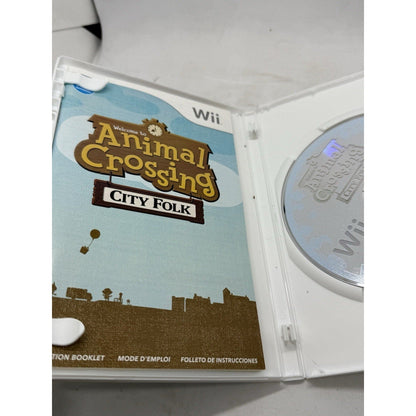 Animal Crossing City Folk (Nintendo Wii 2008) CIB Complete with Manual TESTED - thriftgoblin