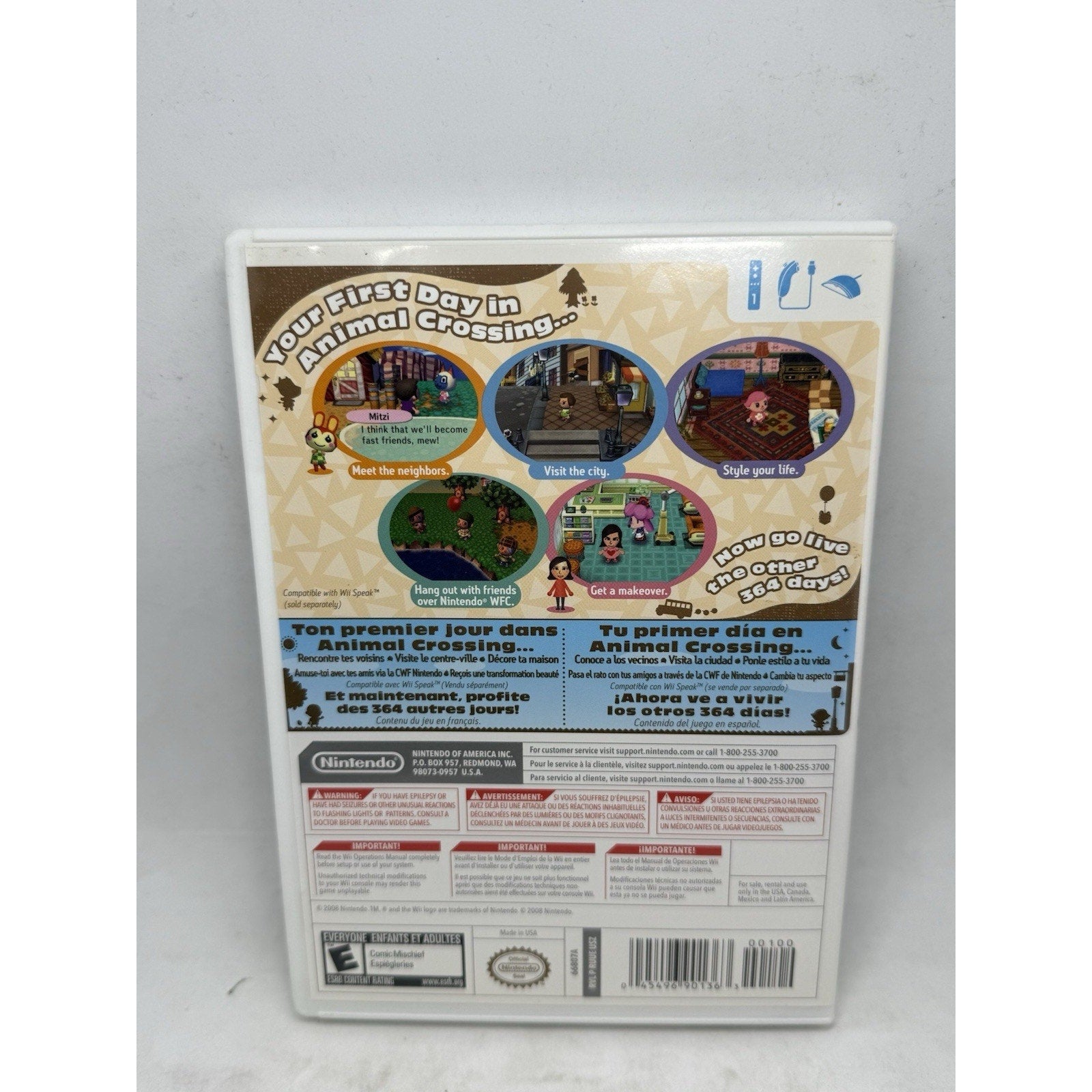 Animal Crossing City Folk (Nintendo Wii 2008) CIB Complete with Manual TESTED - thriftgoblin