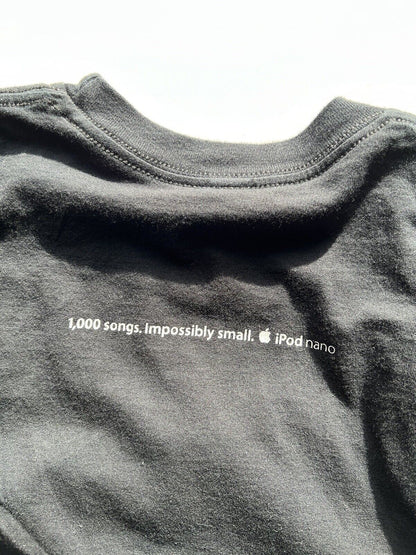 Apple “Ipod Nano” 1,000 Songs. AA Double Sided T Shirt Vintage 2000 Black Size S - thriftgoblin