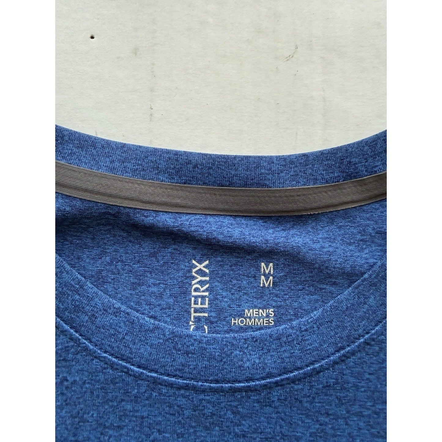 Arc’teryx Centre SS Men’s T-Shirt Blue Heather Medium Climbing Tee Sold Out Rare - thriftgoblin