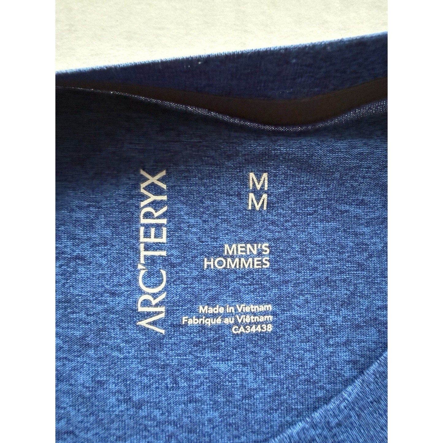 Arc’teryx Centre SS Men’s T-Shirt Blue Heather Medium Climbing Tee Sold Out Rare - thriftgoblin
