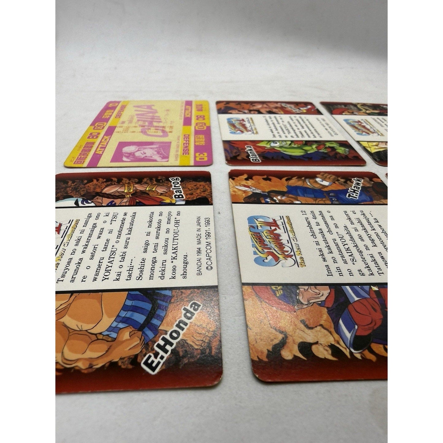 Bandai Street Fighter II Chun - Li 6 Card Lot Japan 1993 1994 Capcom Holo - thriftgoblin