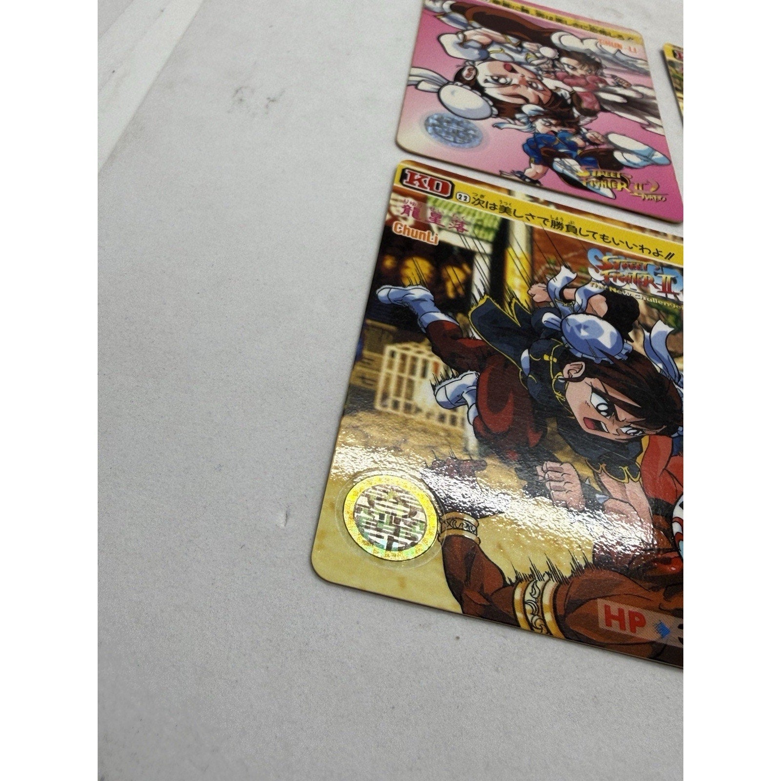 Bandai Street Fighter II Chun - Li 6 Card Lot Japan 1993 1994 Capcom Holo - thriftgoblin