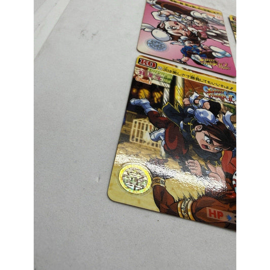 Bandai Street Fighter II Chun - Li 6 Card Lot Japan 1993 1994 Capcom Holo - thriftgoblin