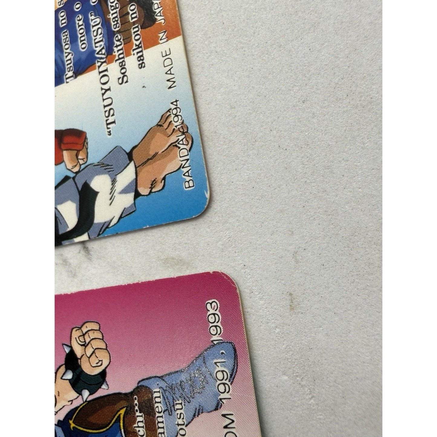 Bandai Street Fighter II New Challengers 4 Card Lot Group Art Japan 1994 - thriftgoblin