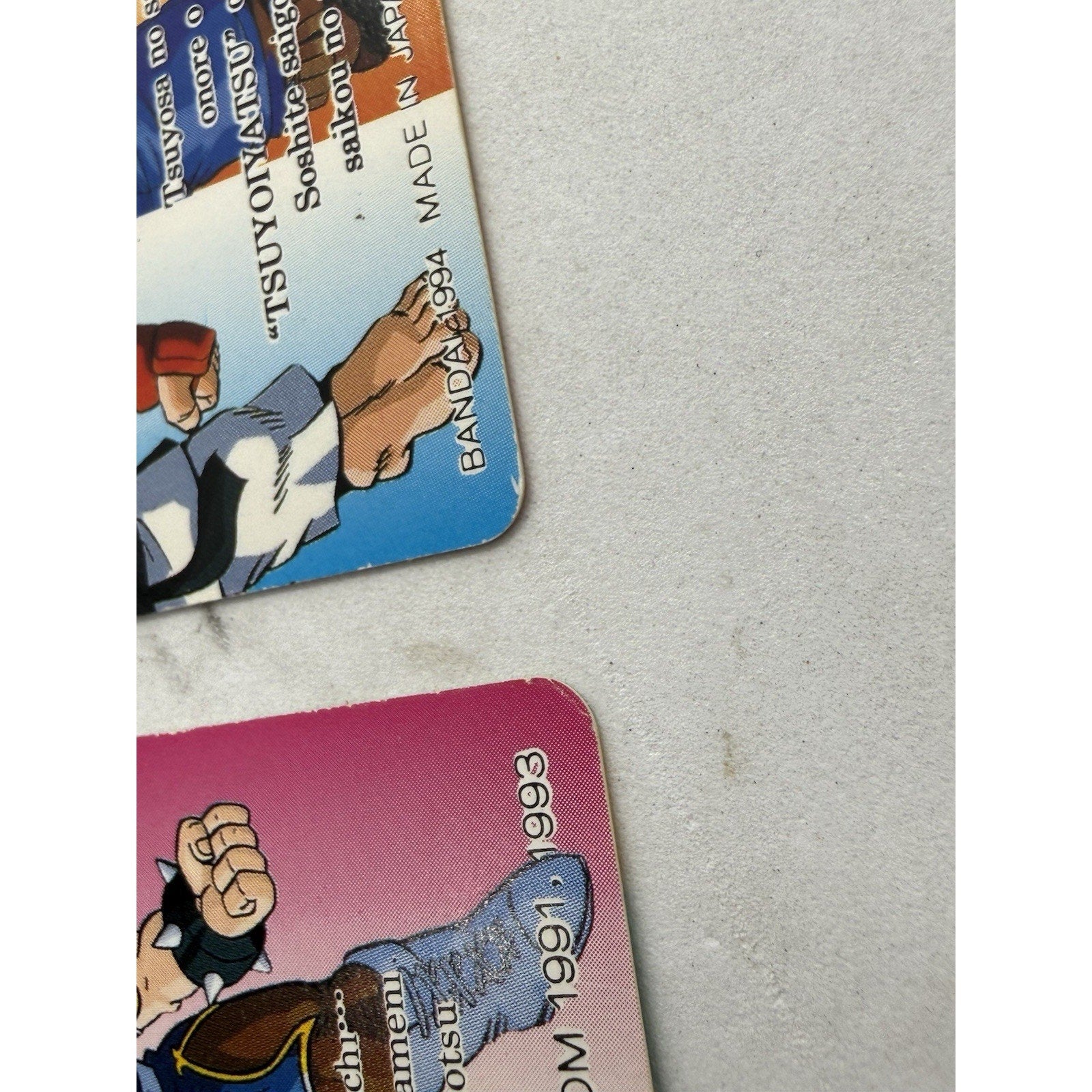 Bandai Street Fighter II New Challengers 4 Card Lot Group Art Japan 1994 - thriftgoblin