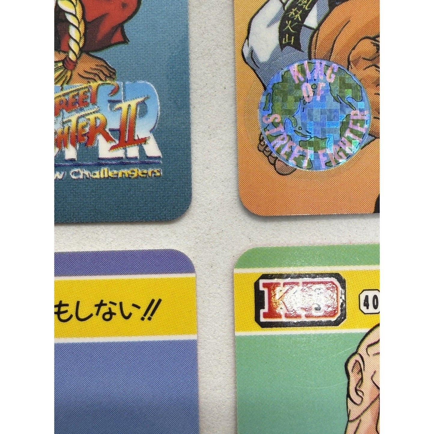 Bandai Street Fighter II New Challengers 4 Card Lot Group Art Japan 1994 - thriftgoblin
