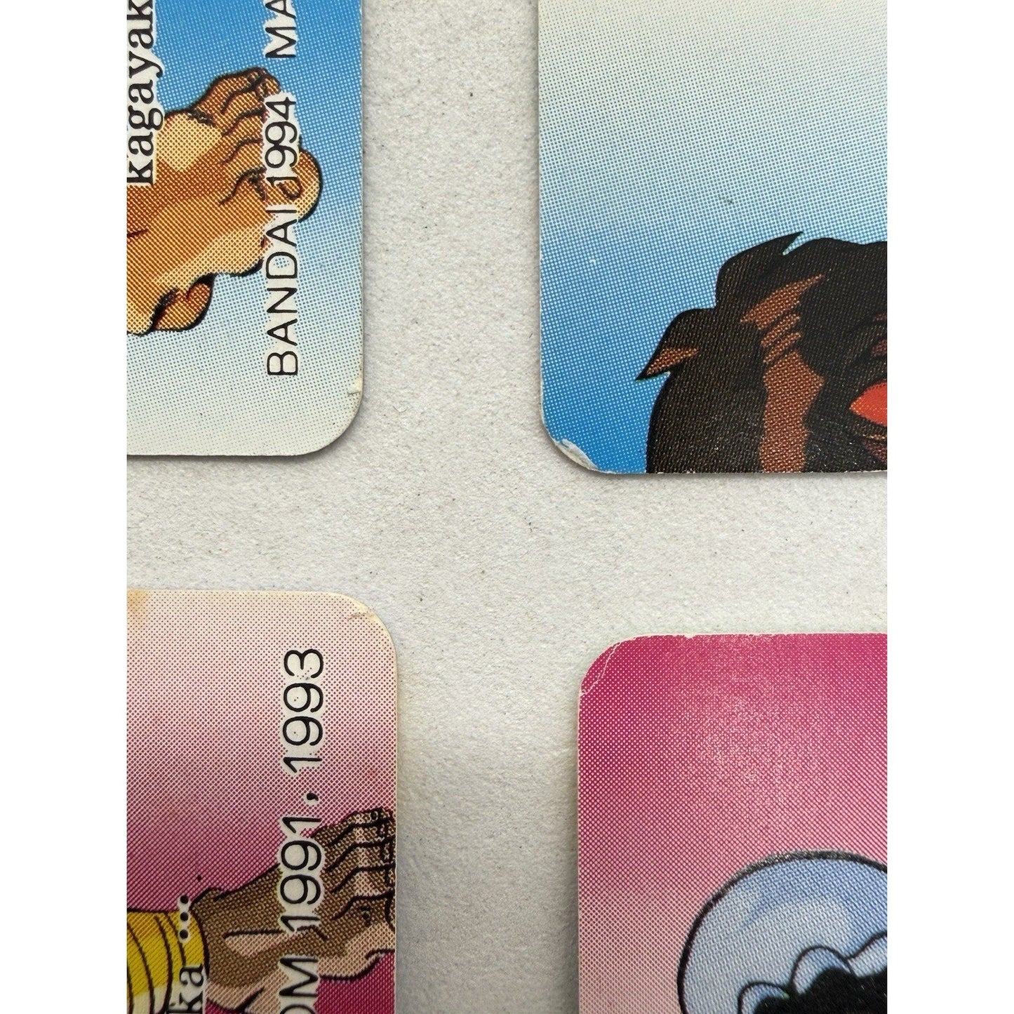 Bandai Street Fighter II New Challengers 4 Card Lot Group Art Japan 1994 - thriftgoblin