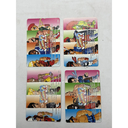 Bandai Street Fighter II New Challengers 4 Card Lot Group Art Japan 1994 - thriftgoblin