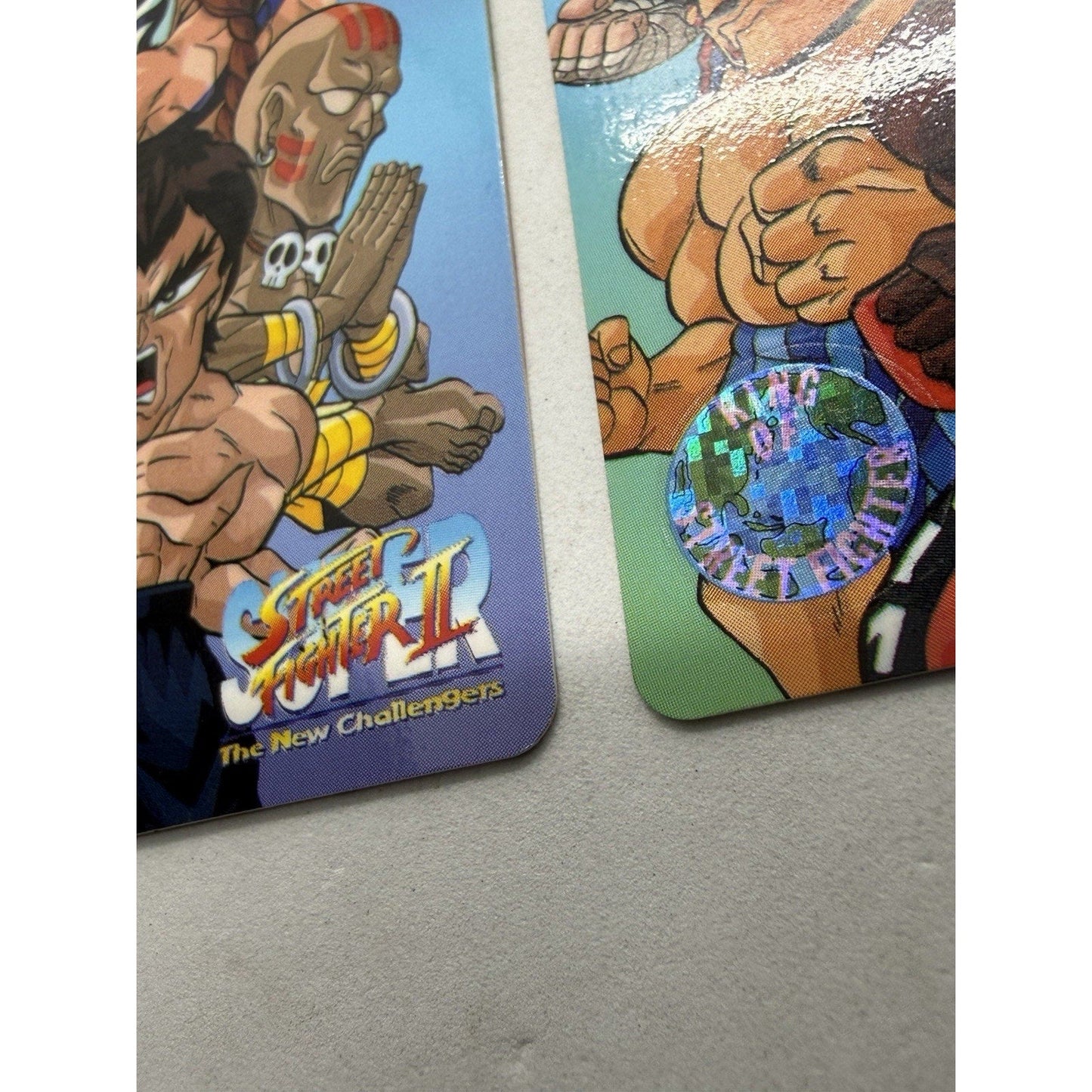 Bandai Street Fighter II New Challengers 4 Card Lot Group Art Japan 1994 - thriftgoblin