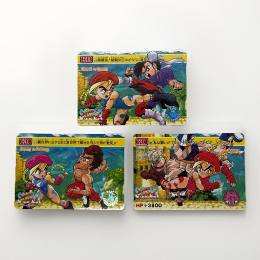 Bandai Street Fighter II New Challengers Card Lot 3 Cammy Chun - Li Fei Long - thriftgoblin