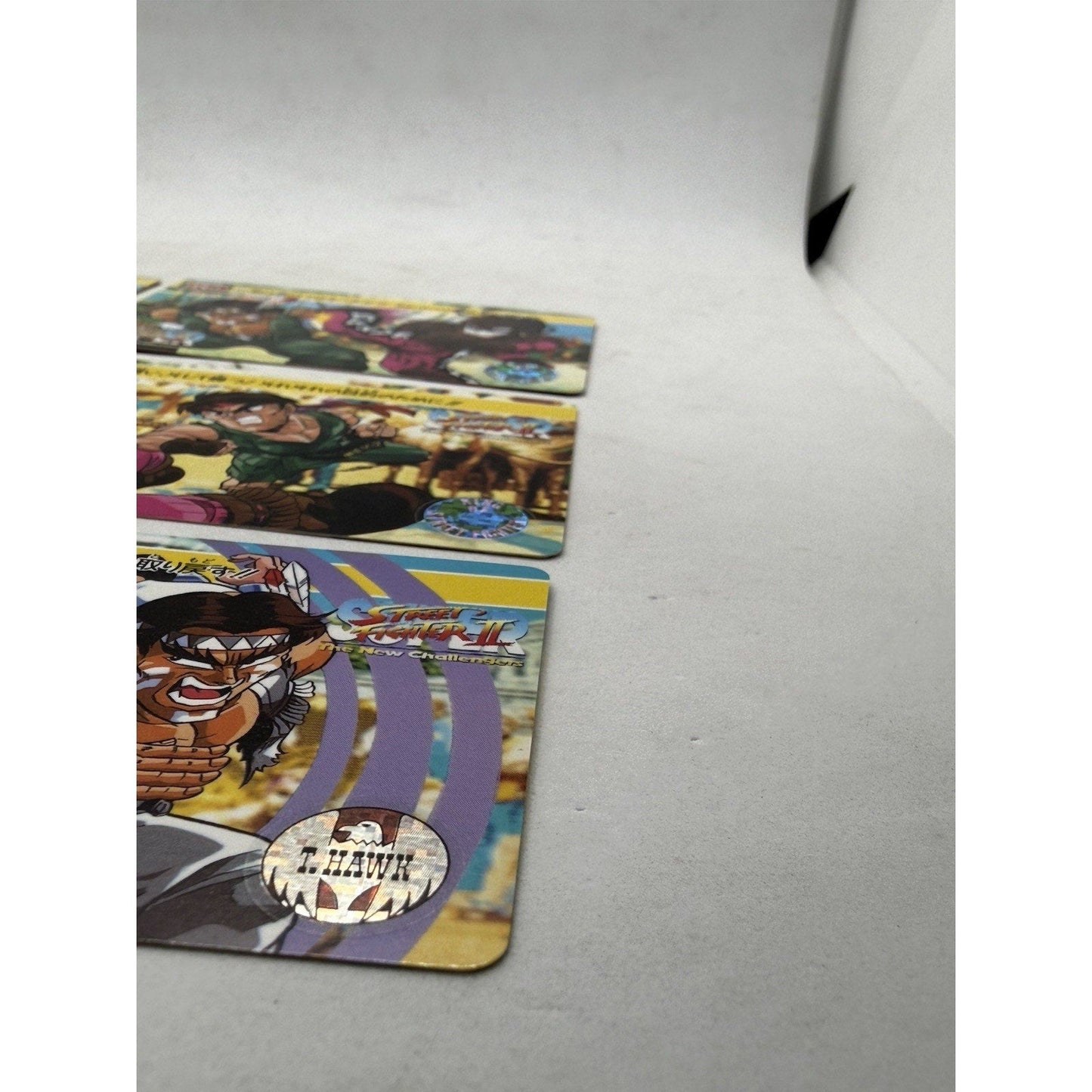 Bandai Street Fighter II New Challengers Card Lot 6 T Hawk Dee Jay Ryu Guile - thriftgoblin