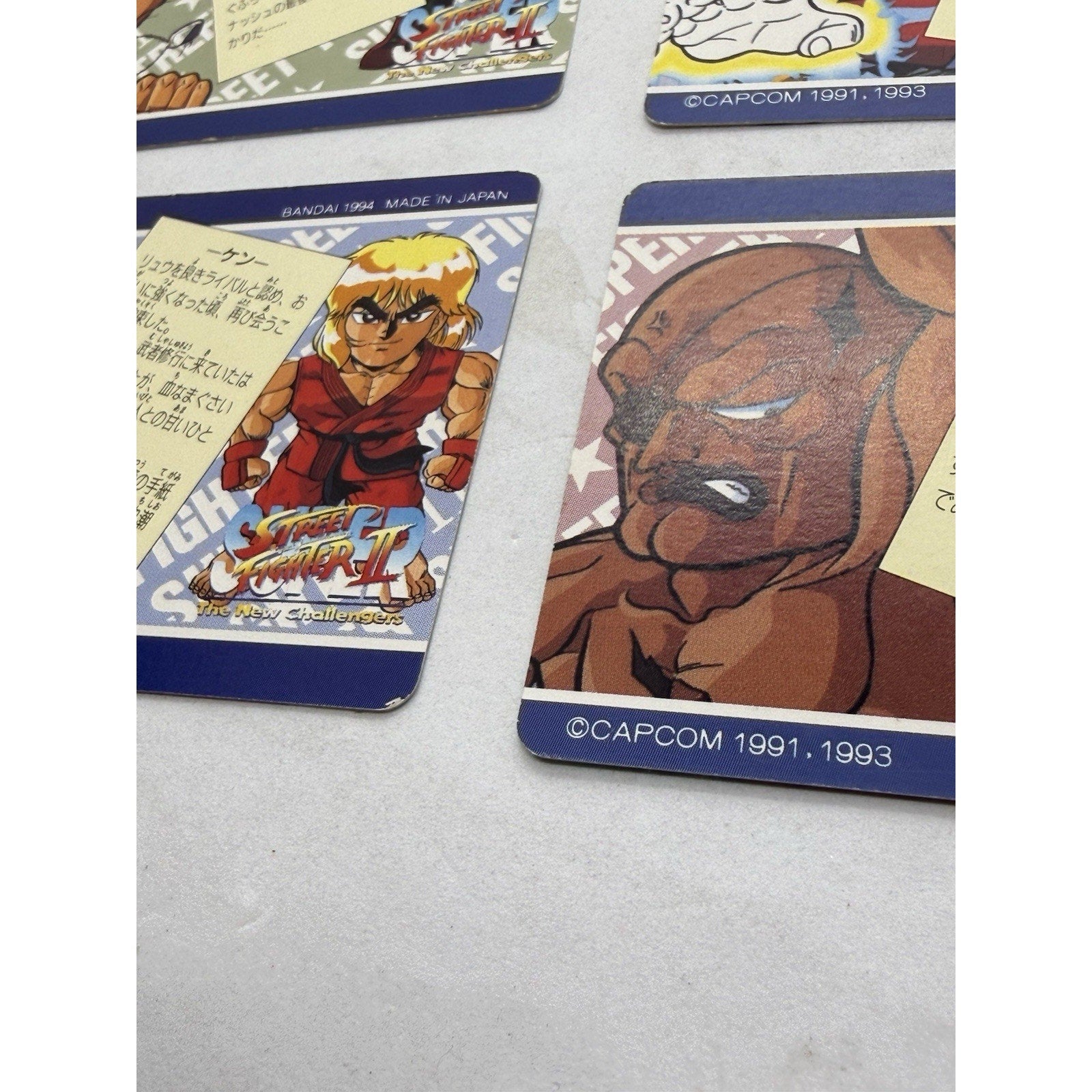 Bandai Street Fighter II New Challengers Trading Card Lot 8 Japan 1994 - thriftgoblin