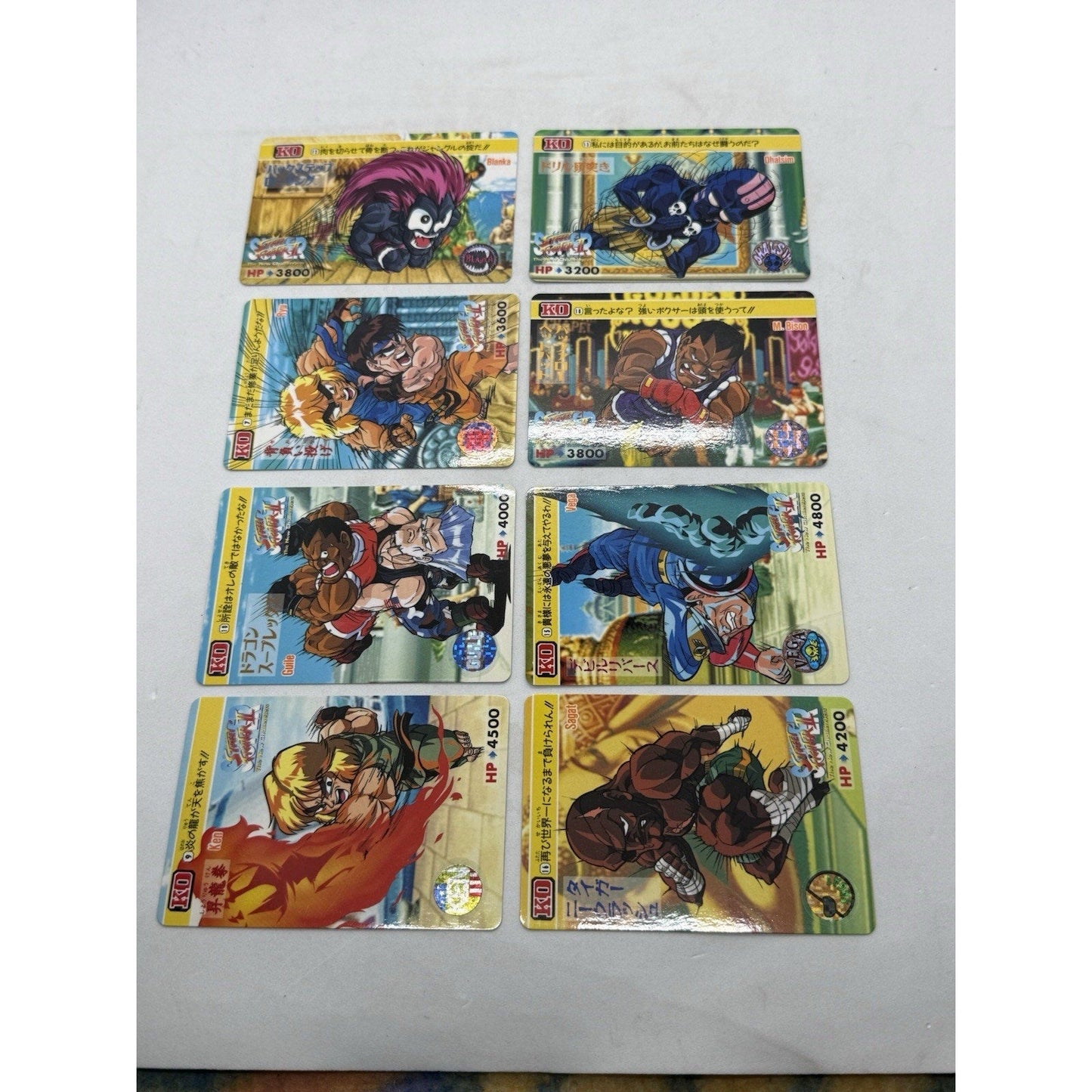 Bandai Street Fighter II New Challengers Trading Card Lot 8 Japan 1994 - thriftgoblin